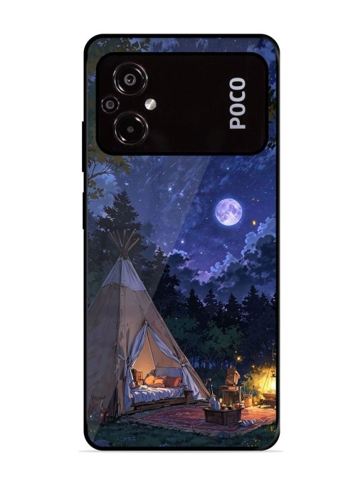 Moonlight Camping Glossy Soft Edge Case for Poco M5 Chachhi