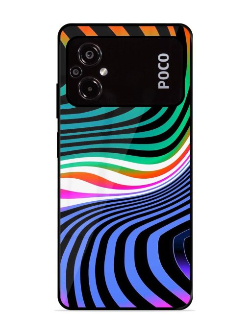 Psychedelic Waves Glossy Soft Edge Case for Poco M5 Chachhi