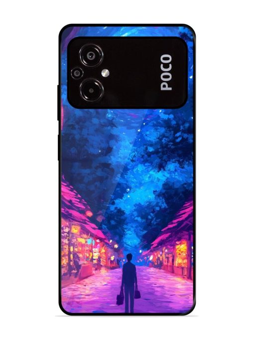 Neon Nightscape Glossy Soft Edge Case for Poco M5 Chachhi