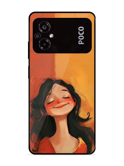 Neon Girl Glossy Soft Edge Case for Poco M5 Chachhi