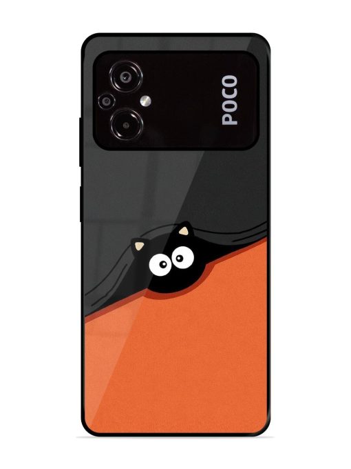 Peek-A-Boo Kitty Glossy Soft Edge Case for Poco M5 Chachhi