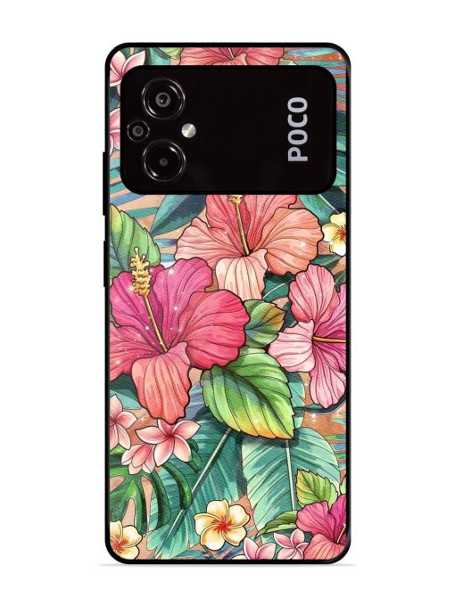 Tropical Tapestry Glossy Soft Edge Case for Poco M5 Chachhi