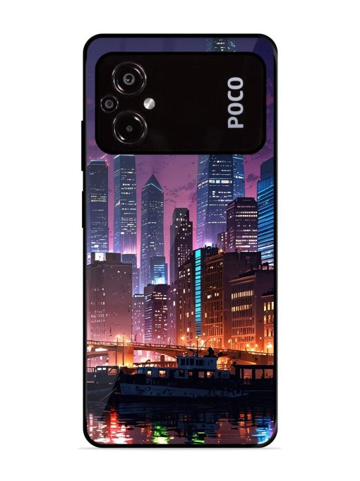 Neon Nightscape Glossy Soft Edge Case for Poco M5