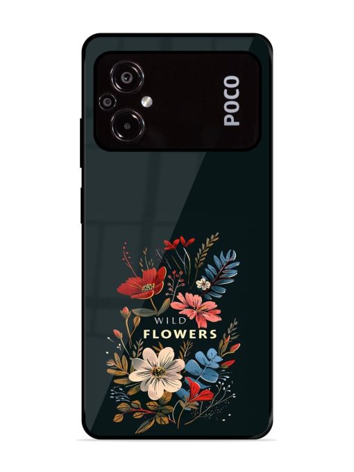 Dark Floral Glossy Soft Edge Case for Poco M5 Chachhi