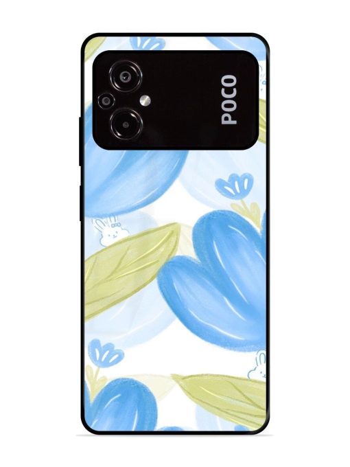 Bunny'S Blue Garden Glossy Soft Edge Case for Poco M5 Chachhi