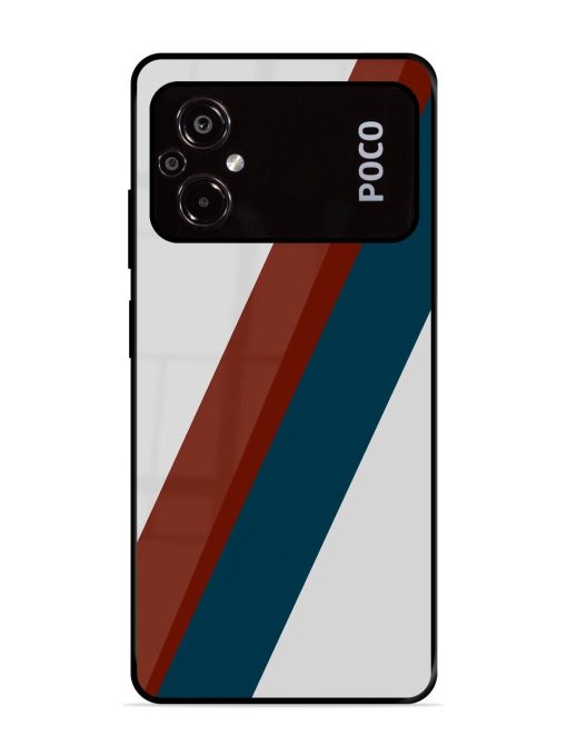 Slanted Stripes Glossy Soft Edge Case for Poco M5 Chachhi