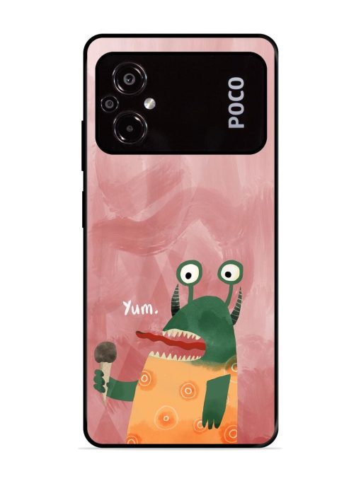 Hungry Monster Glossy Soft Edge Case for Poco M5 Chachhi