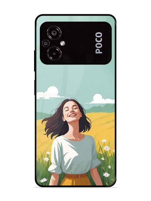 Girl Graffiti Glossy Soft Edge Case for Poco M5 Chachhi