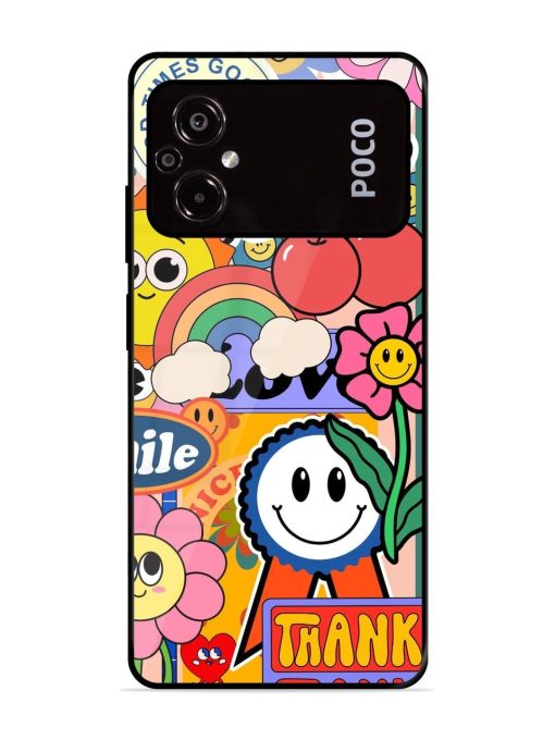 Good Times Good Vibes Glossy Soft Edge Case for Poco M5 Chachhi