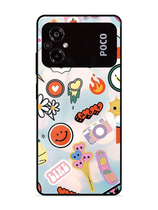 Cheerful Glossy Soft Edge Case for Poco M5 Chachhi