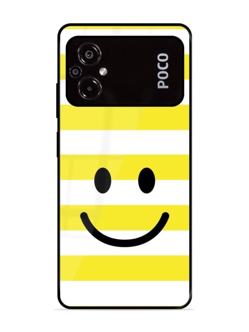 Smiling Stripes Glossy Soft Edge Case for Poco M5 Chachhi