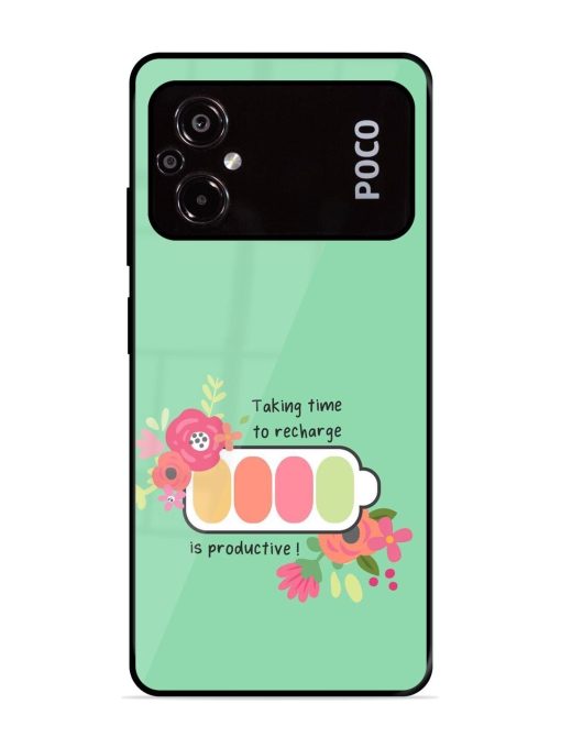 Recharge And Bloom Glossy Soft Edge Case for Poco M5 Chachhi