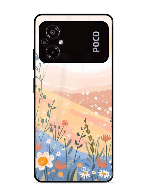 Golden Hour Blooms Glossy Soft Edge Case for Poco M5 Chachhi