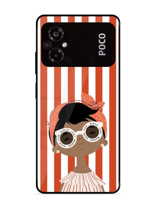 Girls Just Wanna Have Fun Glossy Soft Edge Case for Poco M5 Chachhi