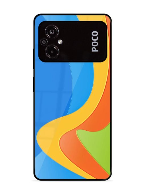 Curvy Color Cascade Glossy Soft Edge Case for Poco M5 Chachhi