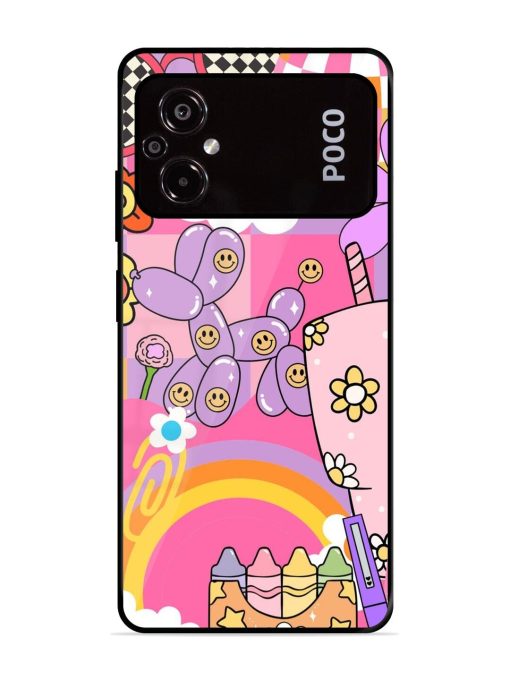 Whimsical Y2K Chaos Glossy Soft Edge Case for Poco M5 Chachhi