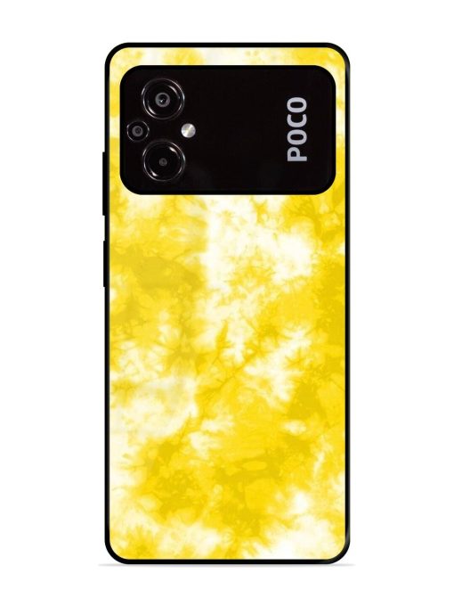 Golden Tie-Dye Twirl Glossy Soft Edge Case for Poco M5 Chachhi