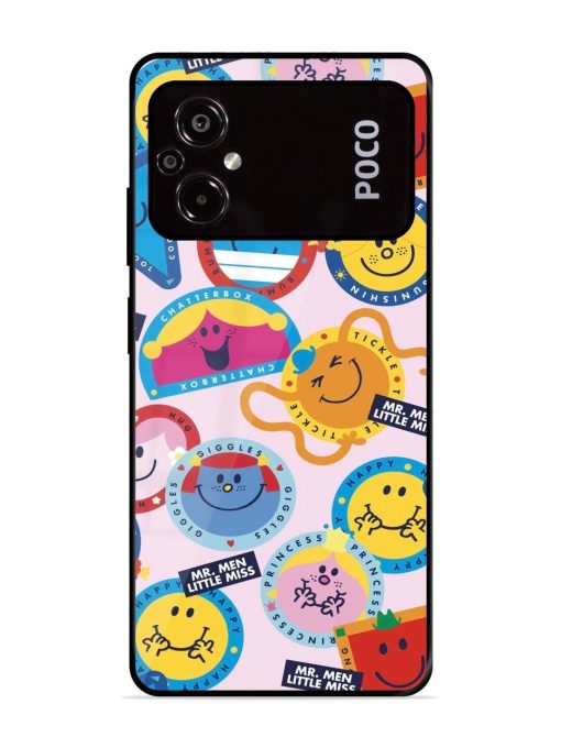 Whimsical Mr. Men & Little Miss Glossy Soft Edge Case for Poco M5 Chachhi