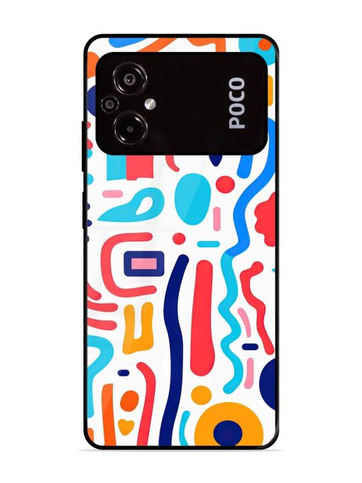 Whimsical Doodle Chaos Glossy Soft Edge Case for Poco M5 Chachhi