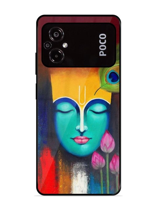 Divine Tranquility: The Face Of Krishna Glossy Soft Edge Case for Poco M5 Chachhi