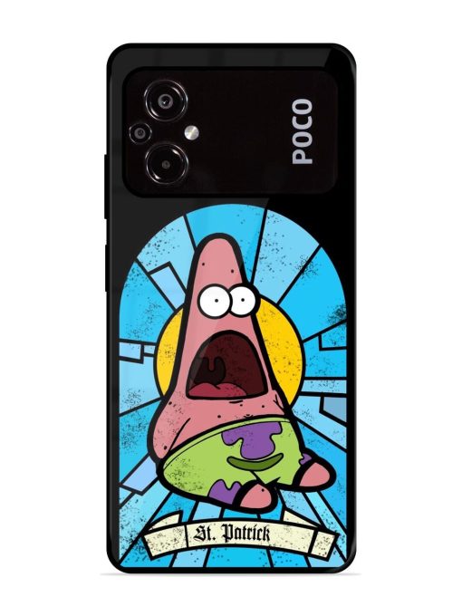 St. Patrick'S Day Stained Glass Patrick Star Glossy Soft Edge Case for Poco M5 Chachhi