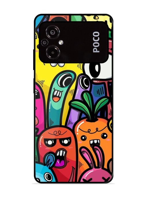 Whimsical Doodle Chaos Glossy Soft Edge Case for Poco M5 Chachhi