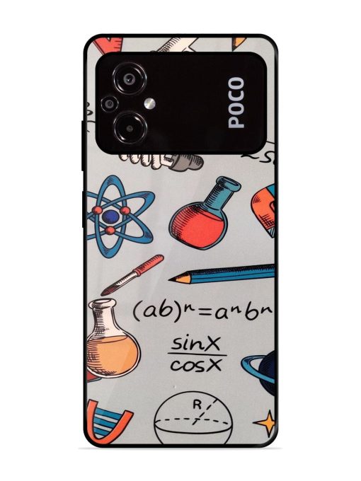 Science Doodle Delight Glossy Soft Edge Case for Poco M5 Chachhi