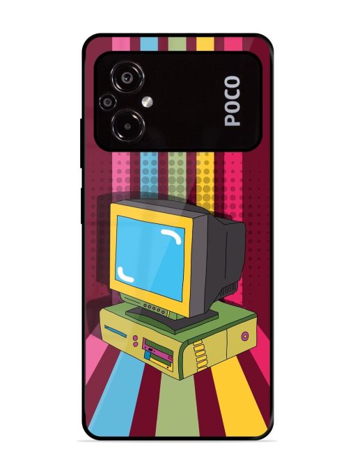 Retro Tech Vibes Glossy Soft Edge Case for Poco M5 Chachhi