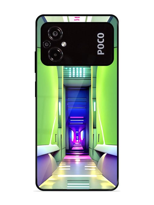 Neon Corridor Glossy Soft Edge Case for Poco M5 Chachhi