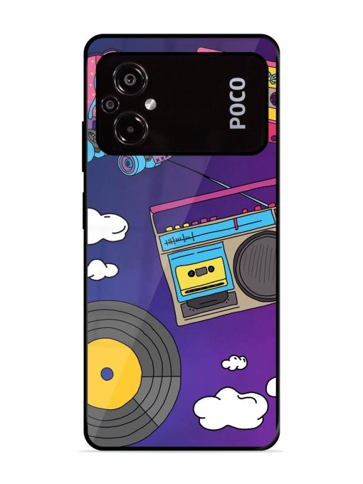 Retro Vibes Glossy Soft Edge Case for Poco M5 Chachhi