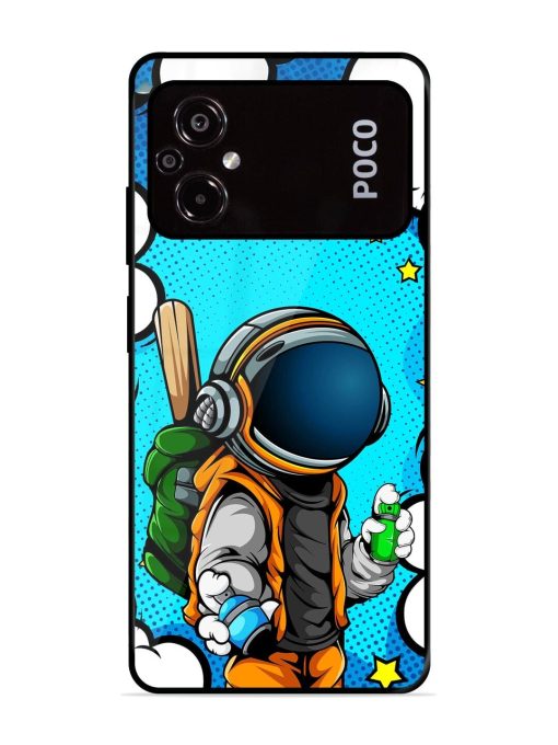 Space Graffiti Artist Glossy Soft Edge Case for Poco M5 Chachhi