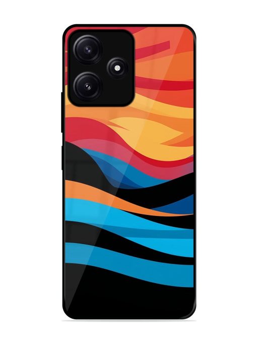 Blazing Currents Glossy Soft Edge Case for Poco M6 (5G) Chachhi