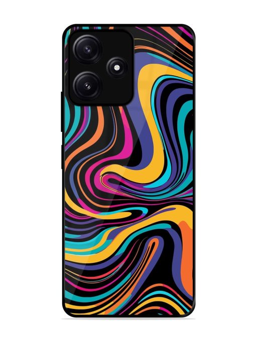 Psychedelic Swirl Glossy Soft Edge Case for Poco M6 (5G) Chachhi