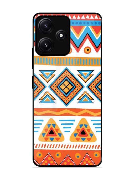 Vibrant Tribal Pattern Glossy Soft Edge Case for Poco M6 (5G) Chachhi