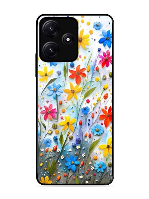 Vibrant Floral Glossy Soft Edge Case for Poco M6 (5G)