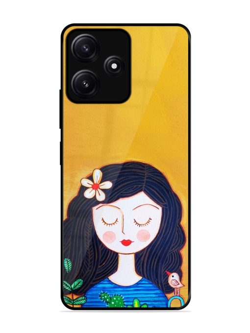 Girl Illustration Glossy Soft Edge Case for Poco M6 (5G) Chachhi