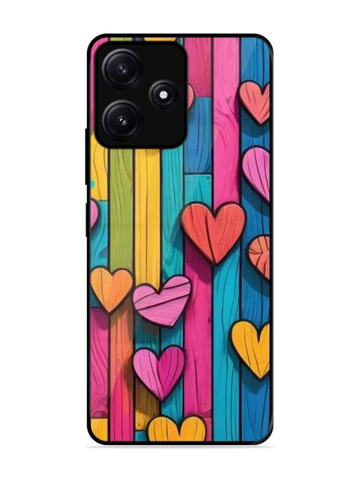 Rainbow Of Hearts Glossy Soft Edge Case for Poco M6 (5G) Chachhi