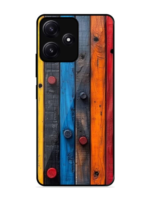 Rainbow Plank Glossy Soft Edge Case for Poco M6 (5G) Chachhi