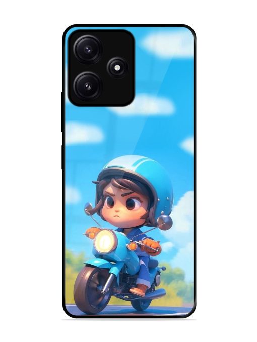 Little Rider Glossy Soft Edge Case for Poco M6 (5G) Chachhi