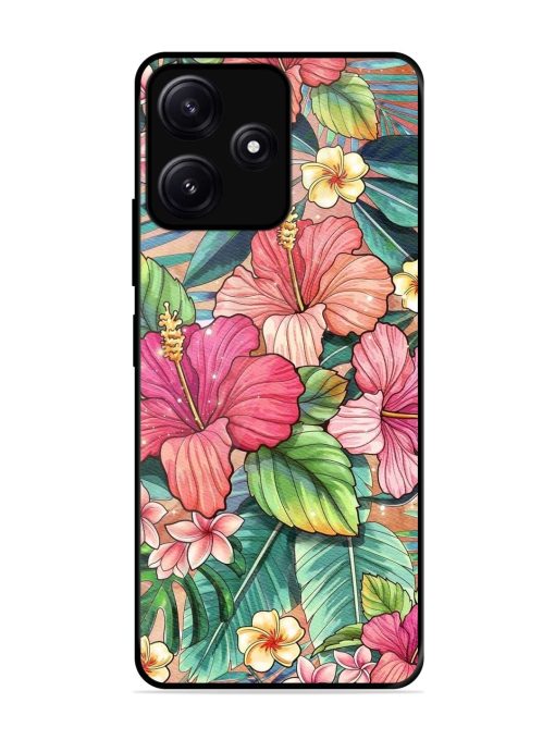 Tropical Tapestry Glossy Soft Edge Case for Poco M6 (5G) Chachhi