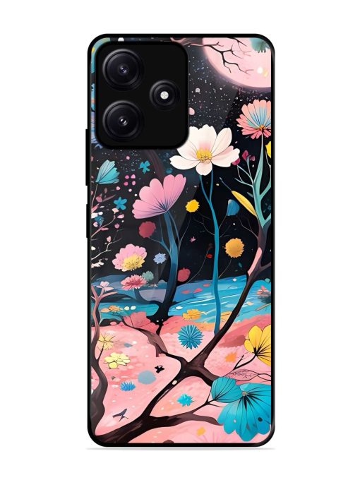 Cosmic Bloom Glossy Soft Edge Case for Poco M6 (5G) Chachhi