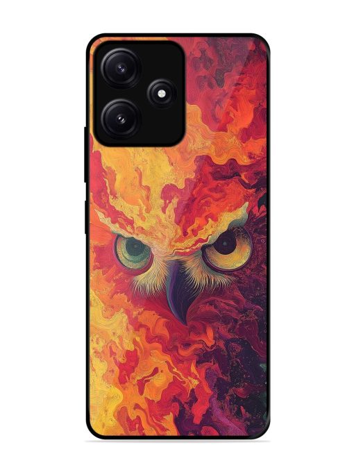 Fiery Owl Glossy Soft Edge Case for Poco M6 (5G) Chachhi