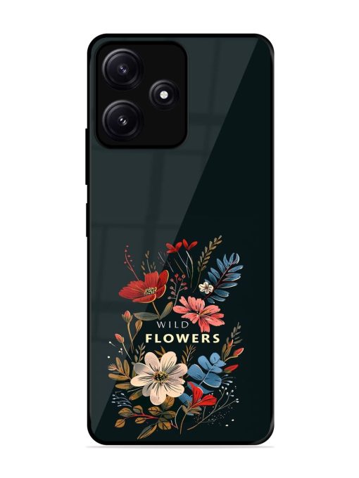 Dark Floral Glossy Soft Edge Case for Poco M6 (5G) Chachhi