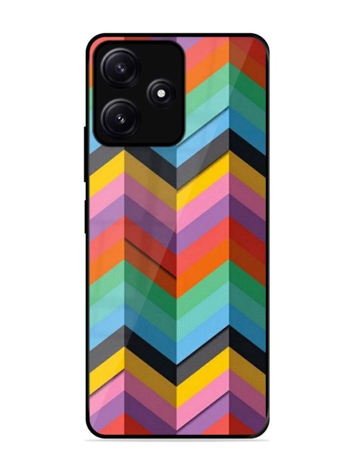 Colorful Zigzag Glossy Soft Edge Case for Poco M6 (5G) Chachhi