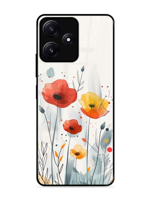 Poppy Fields Glossy Soft Edge Case for Poco M6 (5G) Chachhi