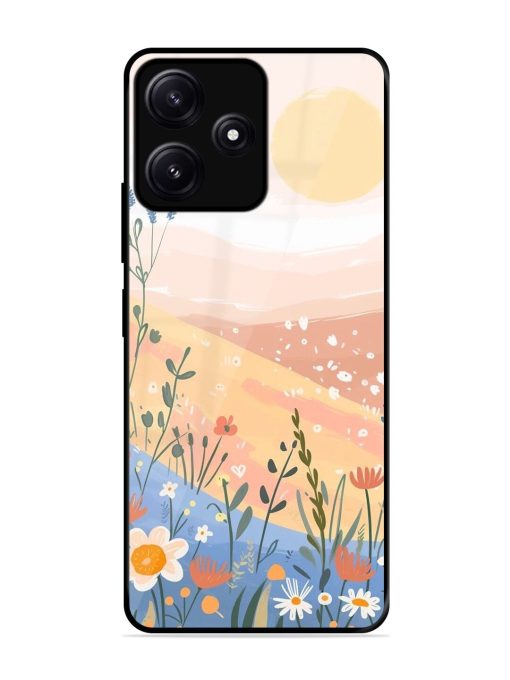 Golden Hour Blooms Glossy Soft Edge Case for Poco M6 (5G)