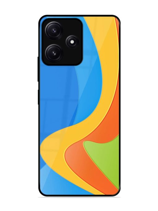 Curvy Color Cascade Glossy Soft Edge Case for Poco M6 (5G) Chachhi