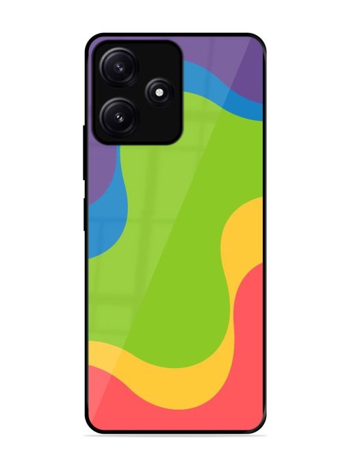 Wavy Rainbow Wonderland Glossy Soft Edge Case for Poco M6 (5G) Chachhi