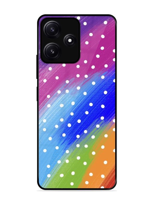 Rainbow Polka Dot Dream Glossy Soft Edge Case for Poco M6 (5G) Chachhi