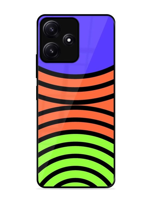 Psychedelic Stripe Symphony Glossy Soft Edge Case for Poco M6 (5G) Chachhi